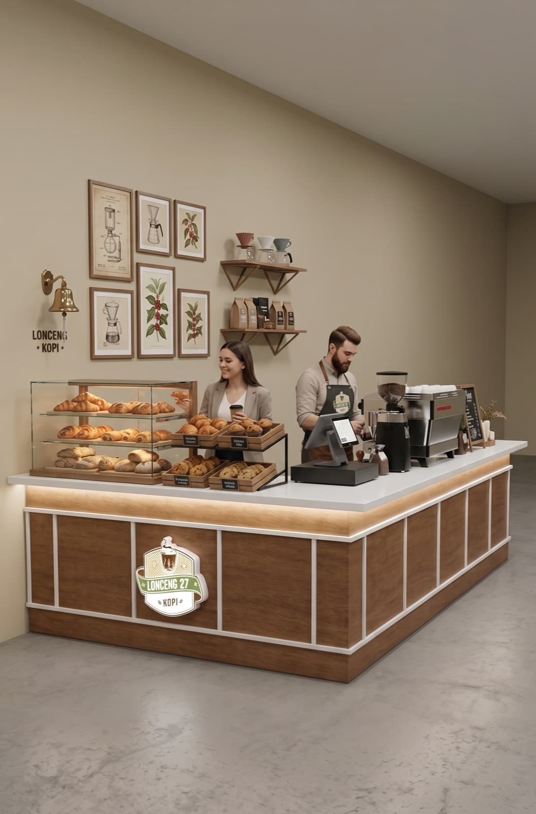 Lonceng 27 Kopi — Bakery & Espresso Bar Counter